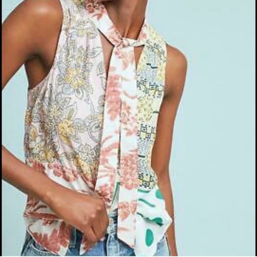 Anthropologie Moulinette Soeurs Womens Size XS Multipattern Venezia Blouse